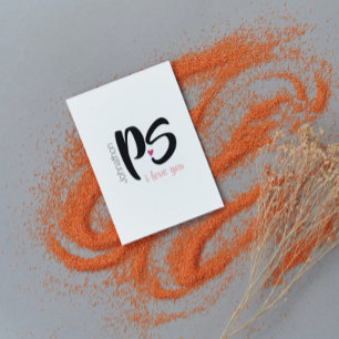 PS. Ik hou van jou VALENTIJNSDAG Feestdagenkaart