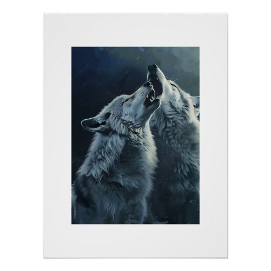 PS Nature Designs, Howling Wolves Poster Art (Devant)