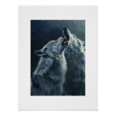 PS Natuur Design, Howling Wolves Poster Art Perfect Poster (Voorkant)