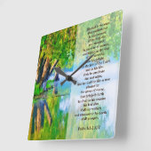 Psalm1:1-3 Gezegeld is het Christelijke man Vierkante Klok (Hoek)