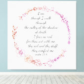 Psalm23:4 canvasafdruk canvas afdruk (Insitu (Houten vloer))