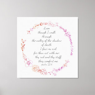 Psalm23:4 impression de toile