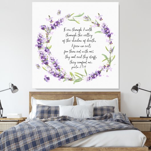Psalm23:4 impression de toile (Insitu(Chambre))