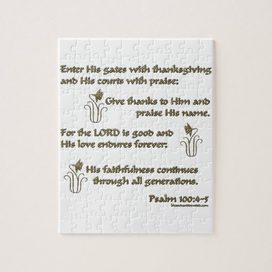 Psalm 100:4-5 legpuzzel (Verticaal)