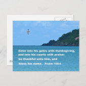 Psalm 100:4 briefkaart (Voorkant / Achterkant)