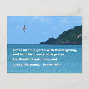 psalm 100:4 briefkaart