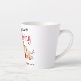 Psalm 100:4 gaat met Thanksgiving zijn poorten bin Latte Mok