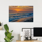 Psalm 100:5 Sunset afbeelding Poster (Thuiskantoor)