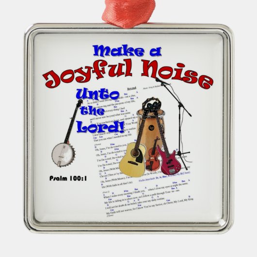 Psalm 100 Joyful Noise Ornament (Voorkant)