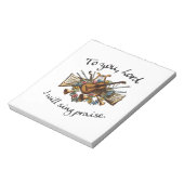 Psalm 101:1 - muziekillustratie notitieblok (Gedraaid)