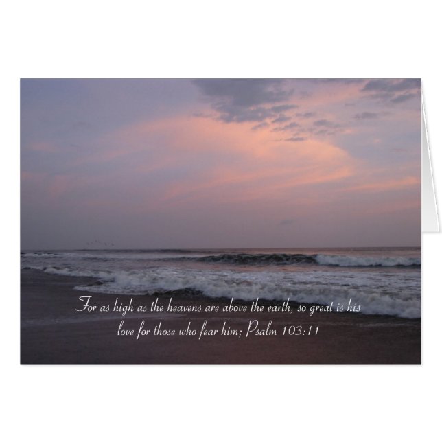 Psalm 103:11 - Sunset (Voorkant Horizontaal)