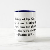 Psalm 103:17 genade van de Heer... unto - kinderen Mok (Midden)