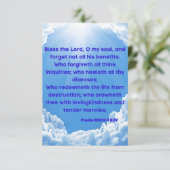 Psalm 103:2-4 KJV Bijbelscriptie Pic Greeting Kaart (Staand voorkant)