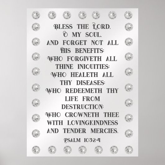Psalm 103:2-4 poster (Voorkant)