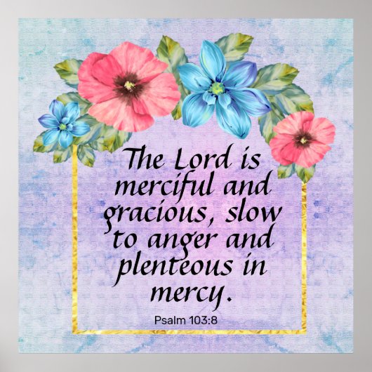 psalm 103:8 poster (Voorkant)