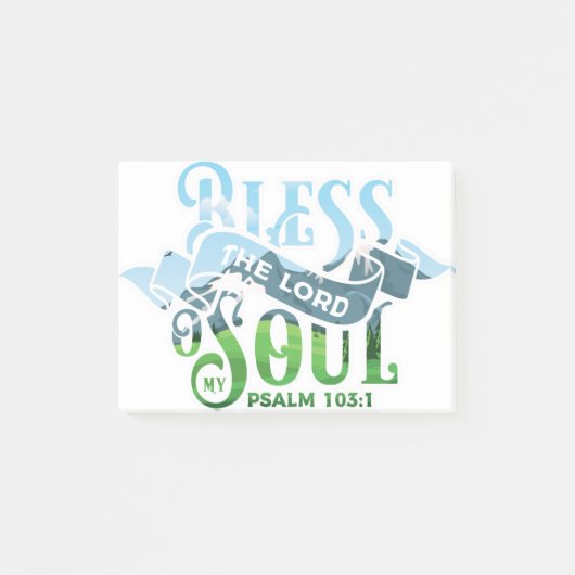 Psalm 103 Christelijk ontwerp Post-it® Notes (Voorkant)