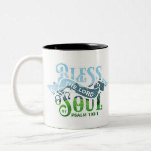 Psalm 103 Christelijk ontwerp Tweekleurige Koffiemok