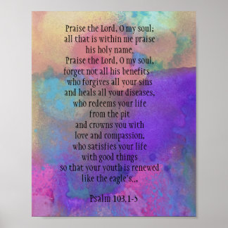 Psalm 103 Zegen de Heer Poster