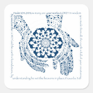 Psalm 104:24 en Psalm 3:19 Square Sticker