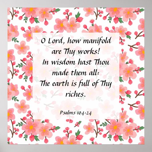 Psalm 104:24 Poster (Voorkant)