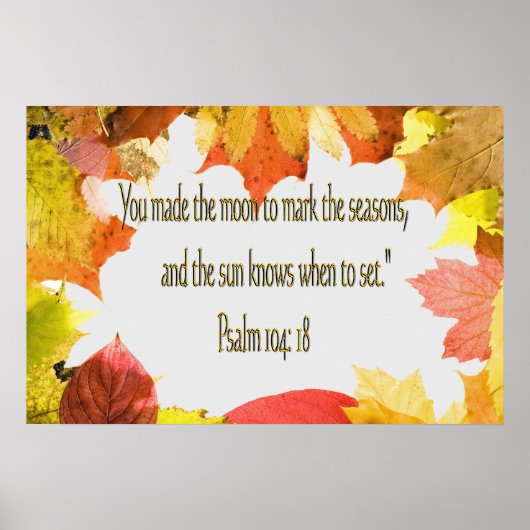 Psalm 104 Christelijk Poster- of printkleppen Poster (Voorkant)