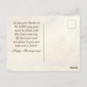 Psalm 107:1 Dank aan de HEER Dankzegging Briefkaart (Achterkant)