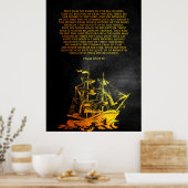 Psalm 107:23-30 Bijbelversie Poster (Keuken)