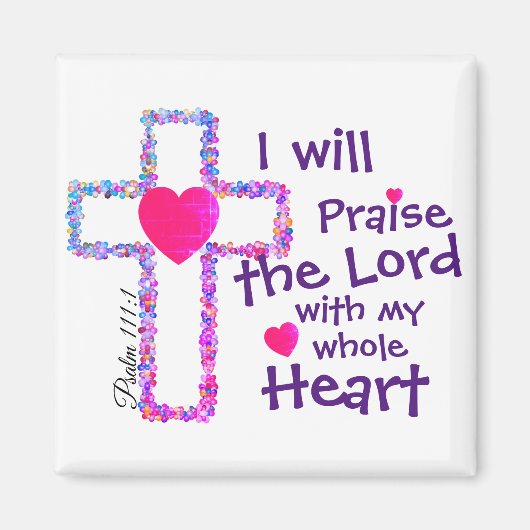 Psalm 111,1 magneet (Voorkant)