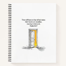 Psalm 112:7 Bijbelvers Christelijk Journal Noteboo