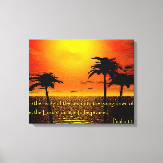 Psalm 113:3 canvas afdruk (Voorkant)