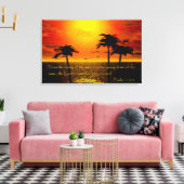 Psalm 113:3 canvas afdruk (Insitu (Woonkamer))