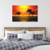 Psalm 113:3 canvas afdruk (Insitu (Slaapkamer))