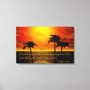 Psalm 113:3 canvas afdruk