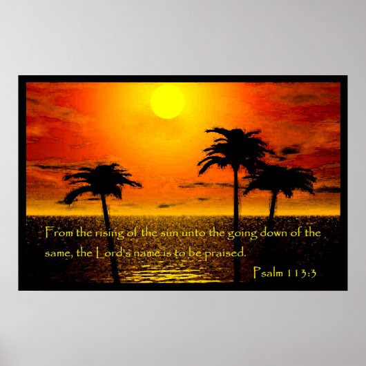 Psalm 113:3 Poster (Voorkant)