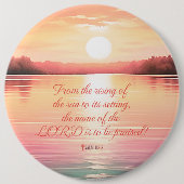 Psalm 113:3 ronde button 6,0 cm (Voorkant)
