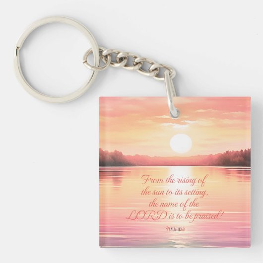 Psalm 113:3 sleutelhanger (voorkant)