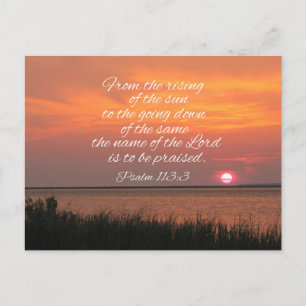 Psalm 113:3 Uit de zonsopgang Briefkaart