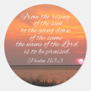 Psalm 113:3 Uit de zonsopgang Ronde Sticker