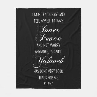 Psalm 116:7 Bijbel Scripture Verse Prayer Fleece Deken
