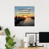 Psalm 118 14 OVER DE LAKFOTO Poster (Thuiskantoor)