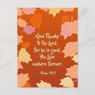 Psalm 118:1 Dank de HEER, want Hij is goed Briefkaart