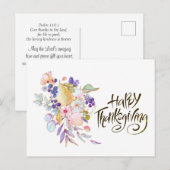 Psalm 118:1 Geef Bedankt aan de LORD-Thanksgiving Briefkaart (Voorkant / Achterkant)