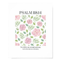 PSALM 118:1 Poster - De Heer is mijn kracht
