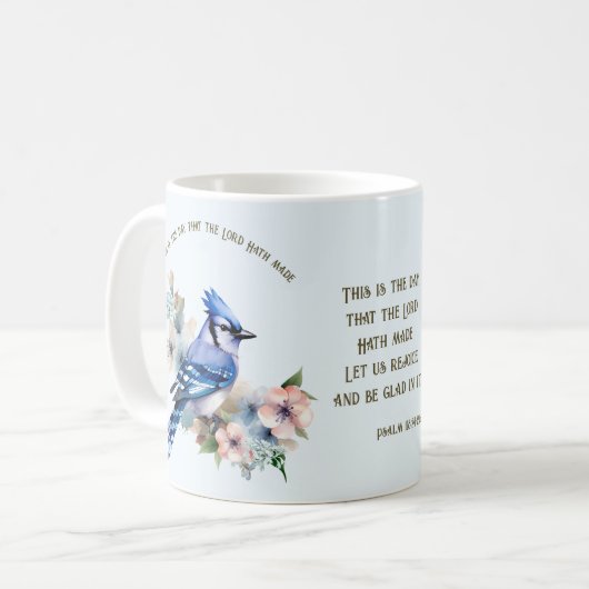 Psalm 118:24-26 Song Vogel Mok met Blue Jays (Voorkant links)