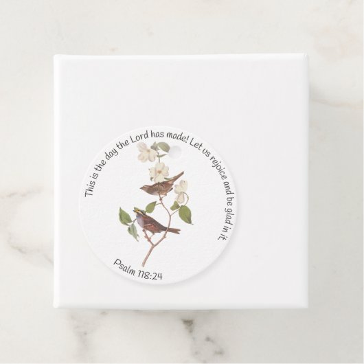 Psalm 118:24 Bijbelvers en Muspaar Bedankjes Labels (In situ)