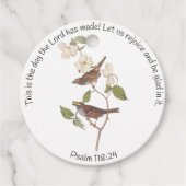 Psalm 118:24 Bijbelvers en Muspaar Bedankjes Labels (Voorkant)