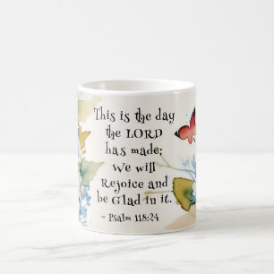 Psalm 118:24 Dit is de dag dat de Heer de Bijbel m Koffiemok