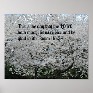 Psalm 118:24 Dit is de dag dat de Lord hath Poster