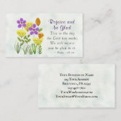 Psalm 118:24 Dit is de dag, Inspirerend Floral Visitekaartje (Voorkant / Achterkant)