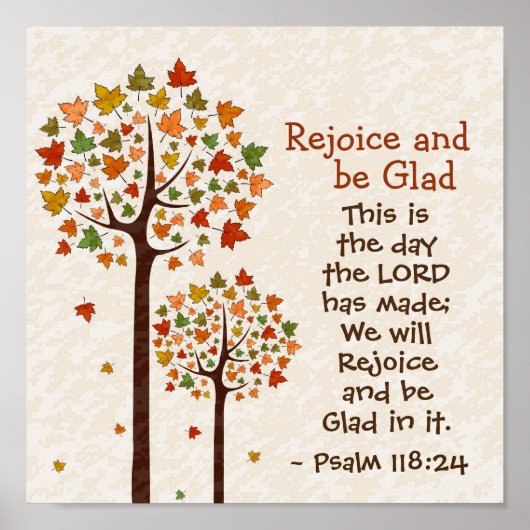 Psalm 118:24 Dit is de Dag van de Heer Poster (Voorkant)